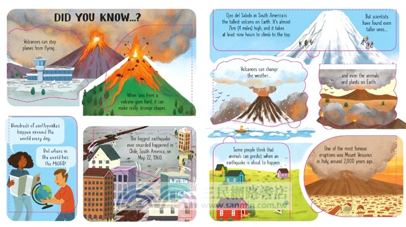 Look Inside Volcanoes and Earthquakes (硬頁書)