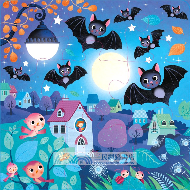 Usborne Book and Jigsaws: Night Time (3款9片大拼圖+1本小書)