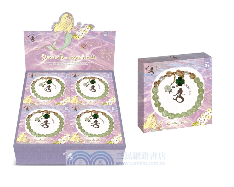 水晶串珠手鍊：幸運草