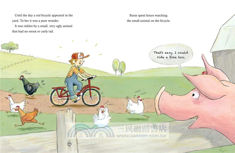 The Little Pig, the Bicycle, and the Moon