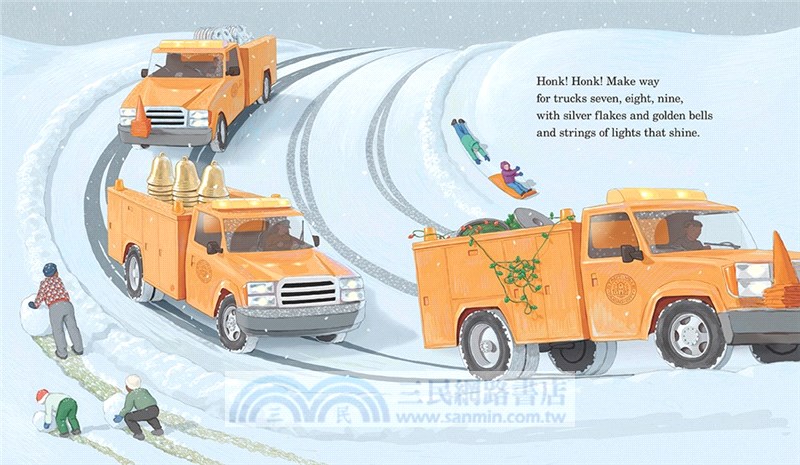 Twenty Big Trucks in the Middle of Christmas