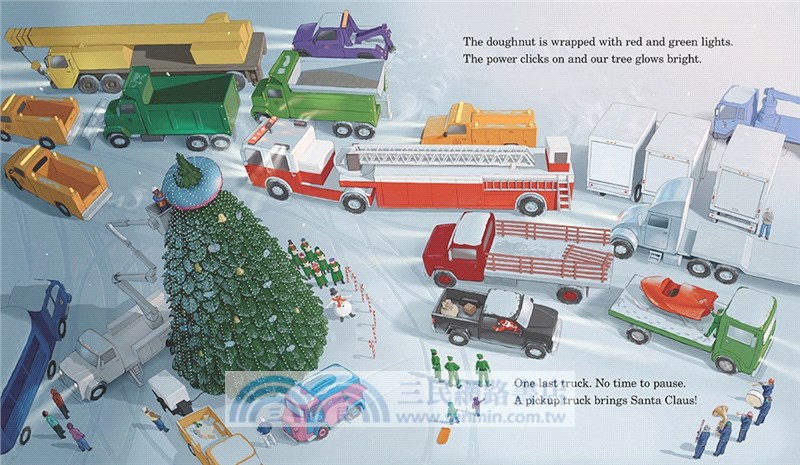 Twenty Big Trucks in the Middle of Christmas