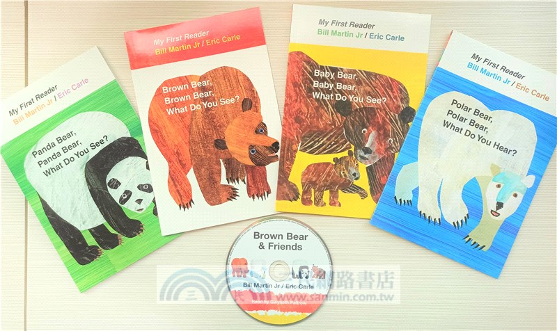Brown Bear, Brown Bear, What Do You See? (My First Reader Mini Library)(4平裝+1CD)