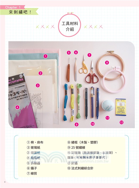 刺繡研究室×DIY自黏式水溶刺繡布貼「貓咪大集合」（超值贈：貓咪甜點屋刺繡別針材料包－奶香霜淇淋)