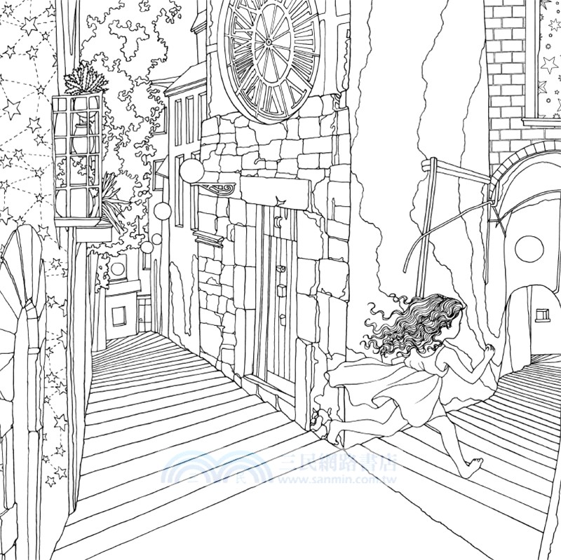 The Time Garden: A magical journey and colouring book