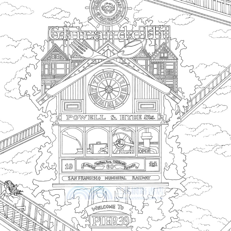The Time Garden: A magical journey and colouring book