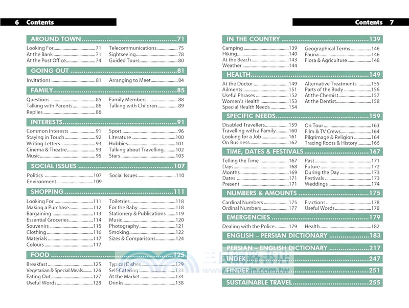 Lonely Planet Farsi (Persian) Phrasebook & Dictionary