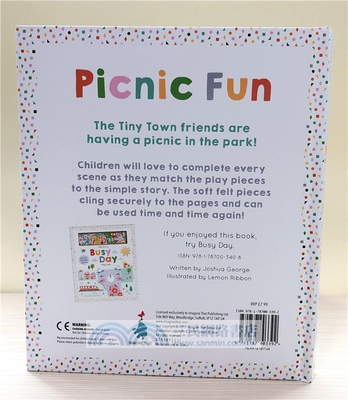 Tiny Town Picnic Fun (over 20 felt play pieces)(硬頁遊戲書)