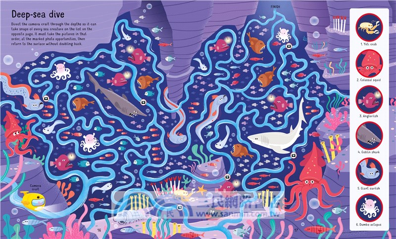 Under the Sea Maze (200片拼圖+1本迷宮書)(Usborne Book & Jigsaw)