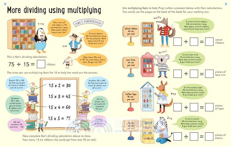 Usborne Workbooks Dividing 7-8