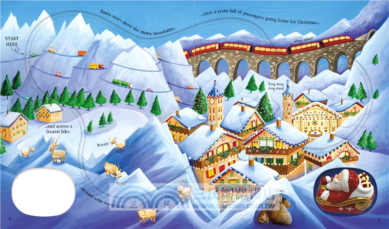 Wind-Up Santa's Sleigh (玩具書)(附雪橇車)