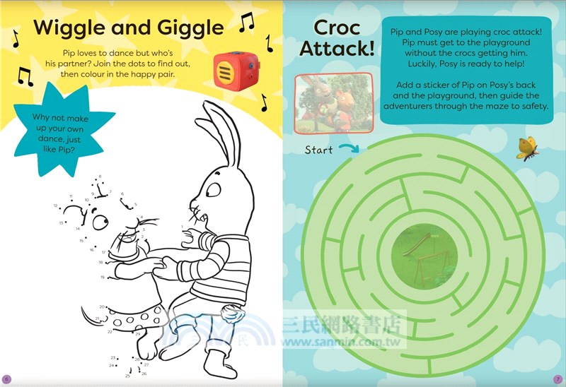 Pip and Posy: Come On, Let's Play! (貼紙書)