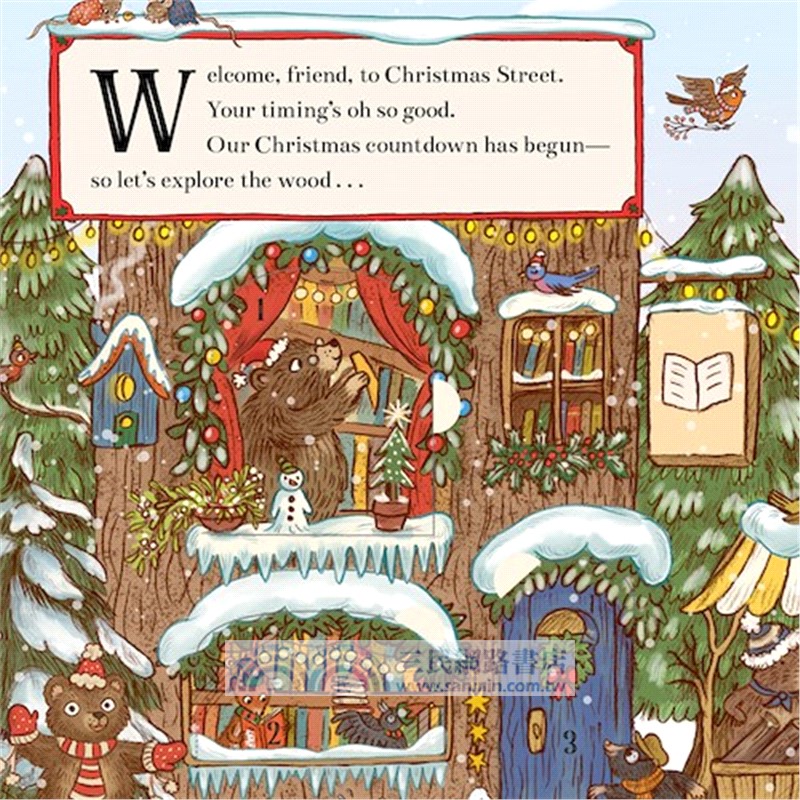 Brown Bear Wood: Christmas is Coming to Town!：A Fold-Out Christmas Village and Advent Calendar! (降臨曆)