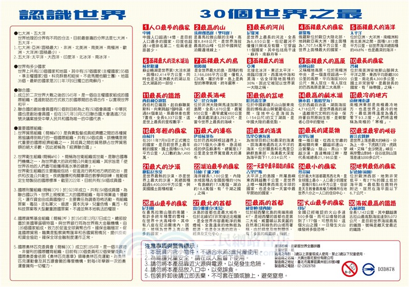 最新版世界全圖拼圖80片