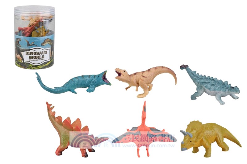 桶裝恐龍模型組（6pcs）（混款）