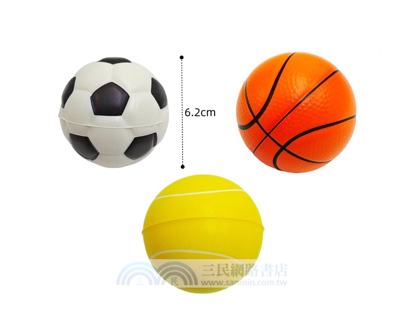 3入PU球-6.2cm