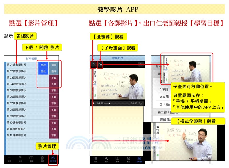 大家學標準日本語【初/中/高級本】教學影片：3APP（出口仁老師親授，隨選隨看）iOS / Android適用