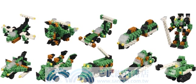 Artec日本彩色積木：變形系列綠色轟炸戰士