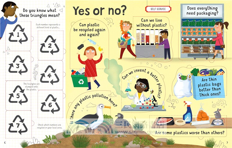 Lift-the-Flap Questions and Answers: About Plastic, About Recycling and Rubbish 環境保護 (共2本硬頁翻翻書)