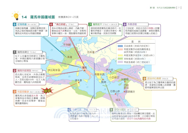 普通型高中歷史第三冊地圖學習指南