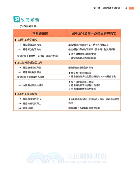 普通型高中選修生物Ⅰ學習講義(含解答本)