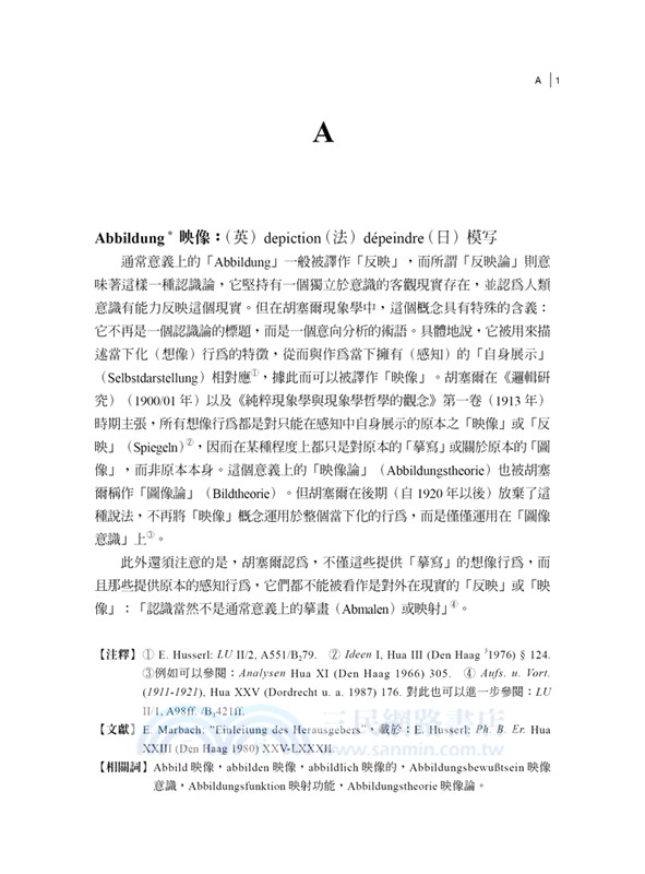 胡塞爾現象學概念通釋