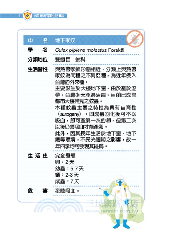 居家環境有害生物圖說