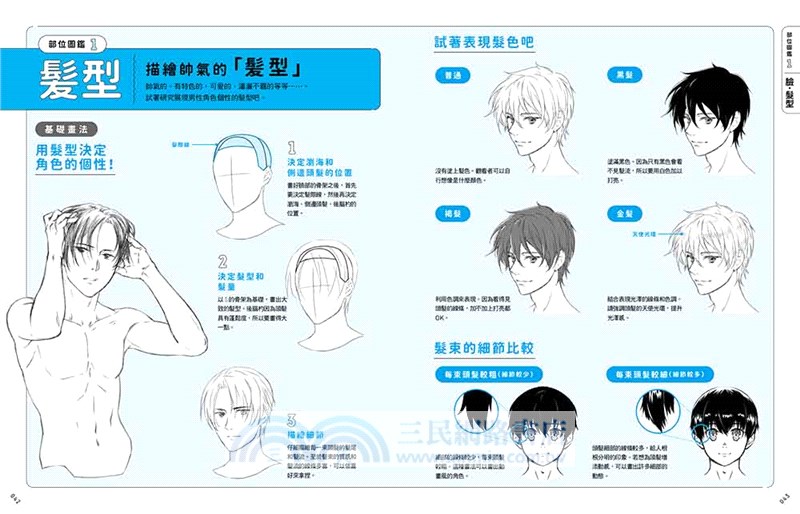 動漫男角繪製技法攻略：5大細節×900多張圖例，畫出獨特亮眼人物