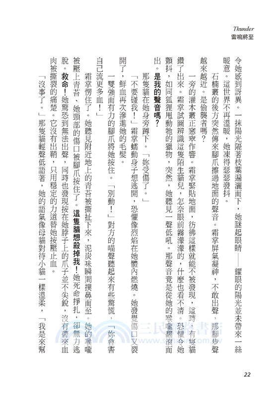 貓戰士八部曲無星氏族之四：雷鳴將至