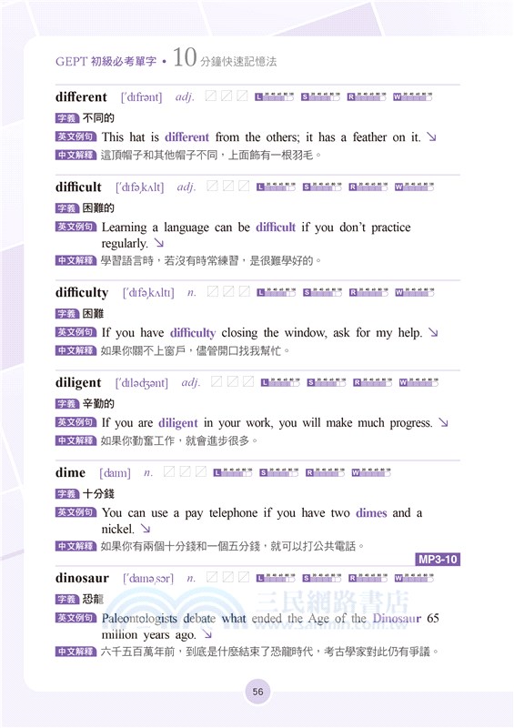 GEPT全民英檢初級必考單字