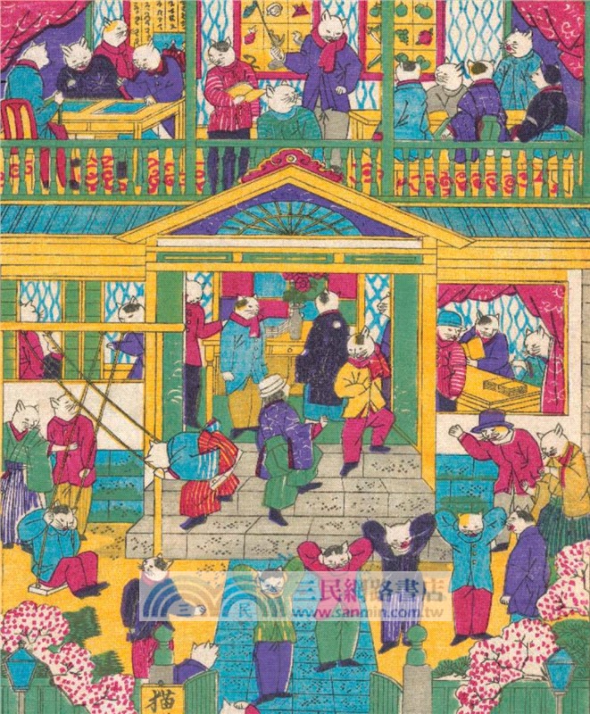 貓咪浮世繪：貓奴畫家打造の明治喵星人小鎮，復古貓漫畫、貓畫、貓咪紙娃娃圖鑑