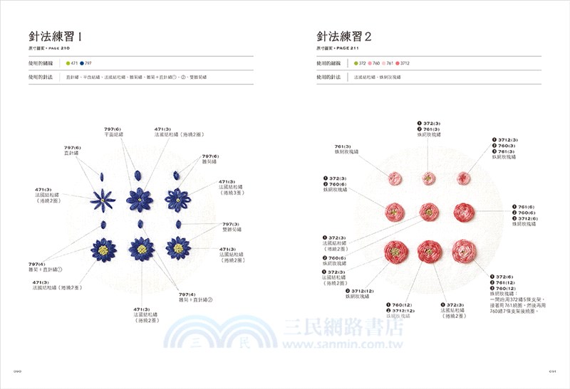 初學者的自然系花草刺繡：應用22種基礎針法，繡出優雅的花卉平面繡與立體繡作品【全圖解】（附QR CODE教學影片＋原寸繡圖）