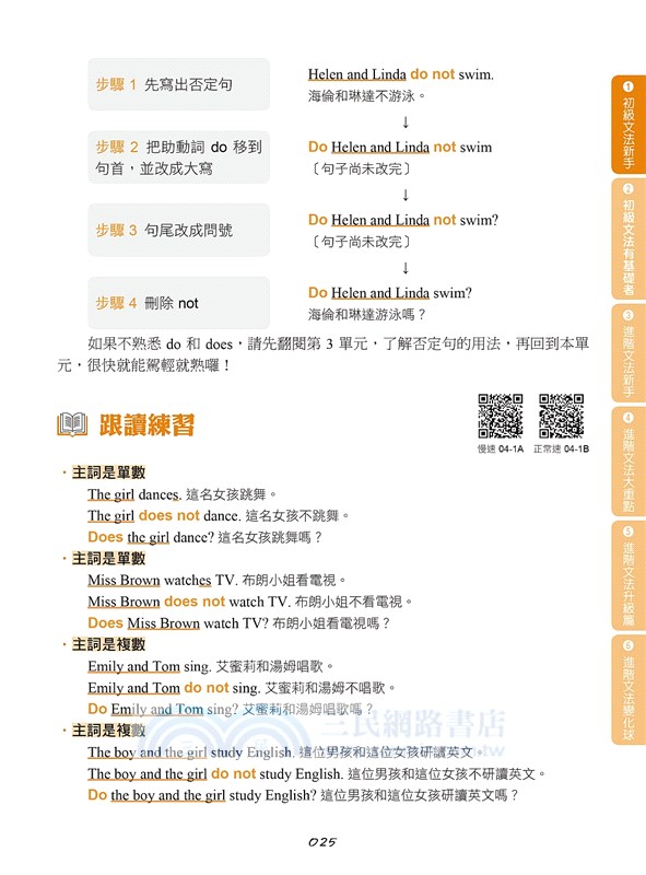 跟讀學文法：用母語人士的方法學英文，不用想、直接說，就是正確的文法！（附慢速、正常速朗讀音檔QR碼連結）