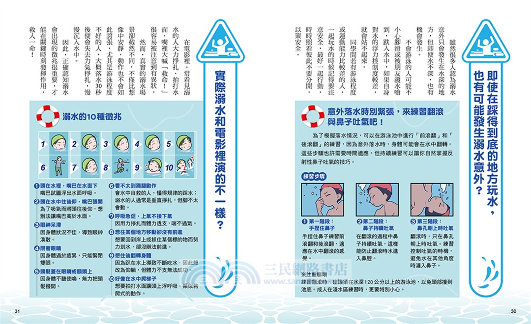 漫畫圖解安全玩水百科（共2冊）：《就是愛游泳！》+《就是要學防溺自救！》