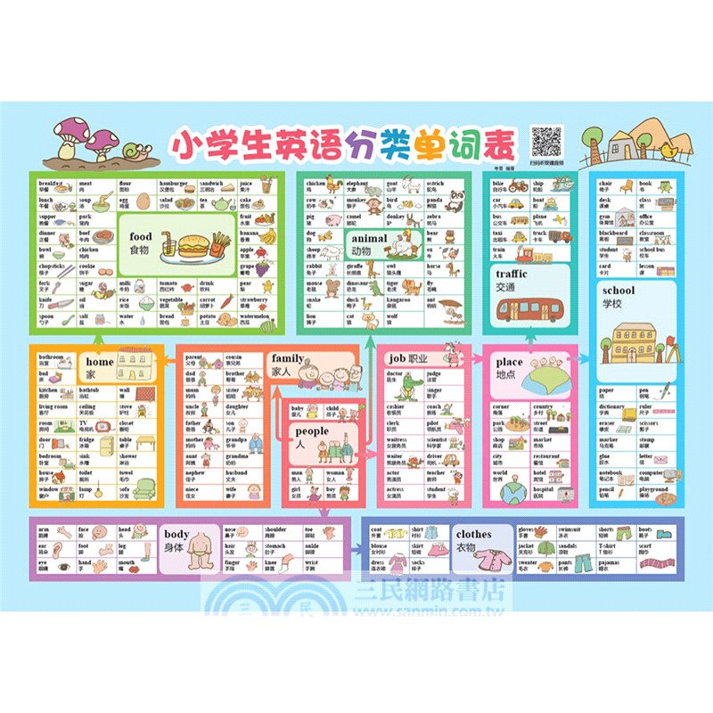 小學生英語分類單詞表 簡體書 三民網路書店