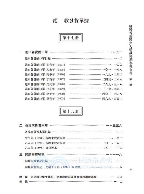 韓國首爾國立大學藏同順泰號文書(全18冊)（簡體書）