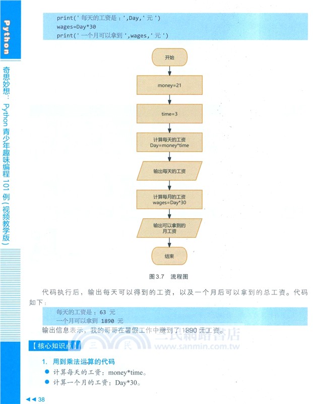 奇思妙想：Python青少年趣味程式設計101例(視頻教學版)（簡體書）
