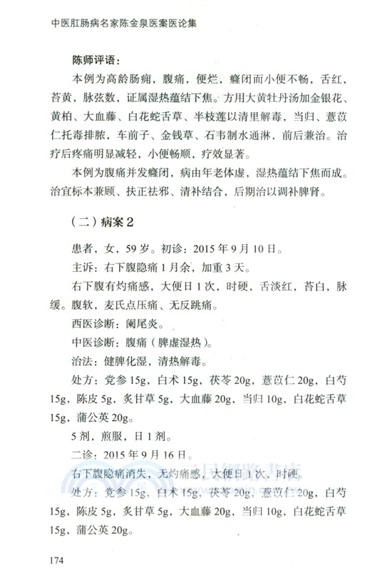 中醫肛腸病名家陳金泉醫案醫論集（簡體書）