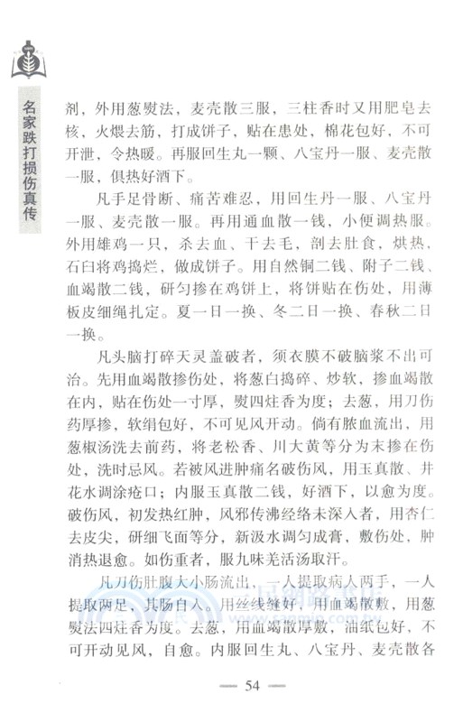 名家跌打損傷真傳（簡體書）