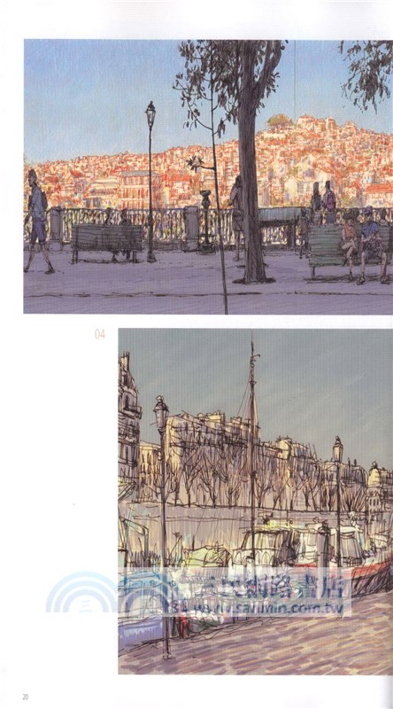 世界城市速寫：25位藝術家的景觀速寫創作於技法（簡體書）