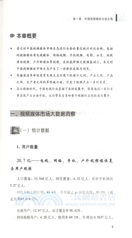 大視頻時代：中國視頻媒體生態考察報告2014-2015（簡體書）