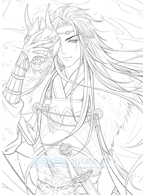 漢裳卿‧錦繡賦：唯美古風塗色線描集（簡體書）