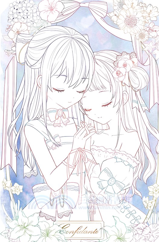 少女之國：動漫頭像手繪塗色集（簡體書）