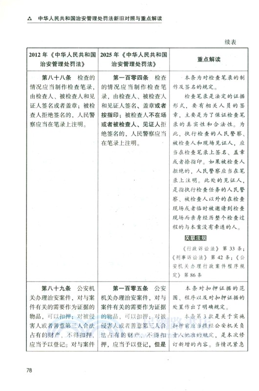 中華人民共和國治安管理處罰法新舊對照與重點解讀（簡體書）