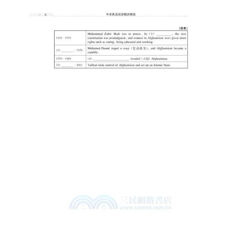 中考英語閱讀精講精練（簡體書）