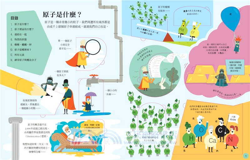 STEAM小翻頁X化學先修班：元素週期表＋原子與分子（中小學科學概念書，超值附贈「我的元素週期表」精美海報）