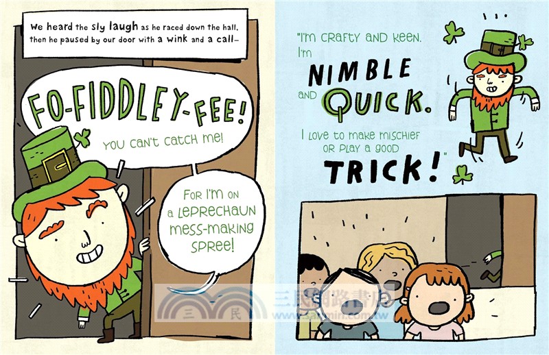 The Gingerbread Man and the Leprechaun Loose at School (graphic novel)