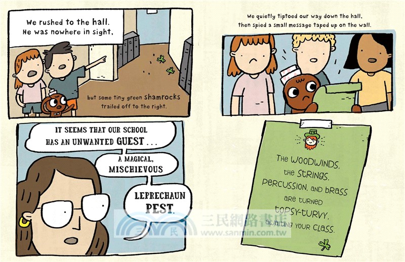 The Gingerbread Man and the Leprechaun Loose at School (graphic novel)
