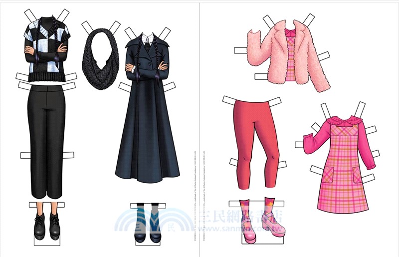 Wednesday: Official Paper Doll Book (with 2 paper dolls and over 20 outfits!)