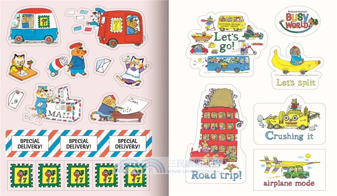 Richard Scarry's Busy, Busy Sticker Book：400+ Stickers to Decorate Your World; Stickers for Laptops, Planners, Gift Tags, Birthdays, Mother's Day, Father's Day, Holidays, and More